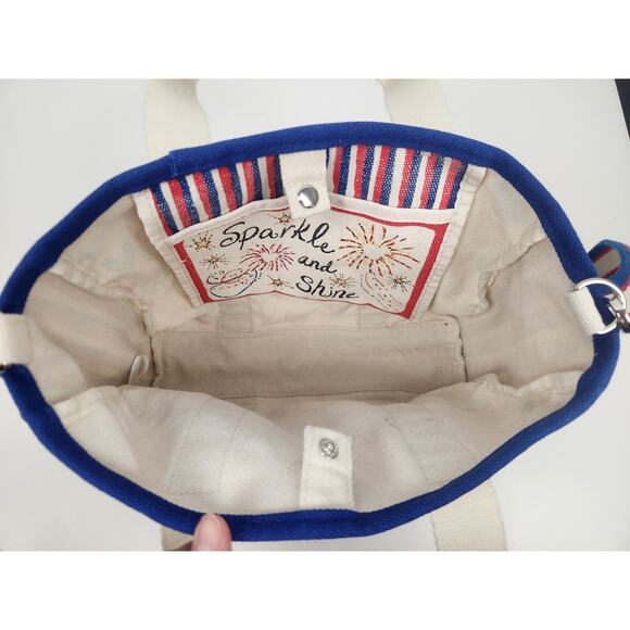 Brighton Red White and You Mini Tote Purse Handles and Strap - Picture 8 of 10